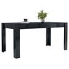 vidaXL Dining Table High Gloss Black 160x80x76 cm Engineered Wood