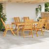 vidaXL Garden Dining Set 7 pcs Brown Solid Acacia Wood