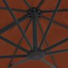 vidaXL Cantilever Garden Parasol with Aluminium Pole Terracotta 400x300 cm