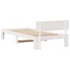 vidaXL Bed Frame with Headboard White 90 x 190 cm Solid Pine Wood