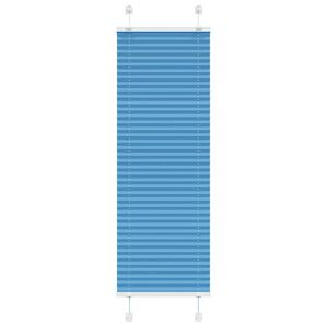 vidaXL Pleated Blind Blue 40x100 cm Fabric Width 39.4 cm Polyester