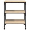 vidaXL Kitchen Trolley Sonoma Oak 60 x 41 x 76 cm Engineered Wood