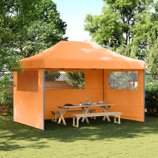 vidaXL Party Tent Folding Orange 292 x 440 x 315 cm Oxford Fabric