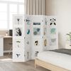 vidaXL Room Divider 5 Panels White Solid Wood Paulownia