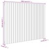 vidaXL Wall Headboard Grey 146.5x3x110 cm Solid Wood Pine
