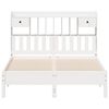 vidaXL Bookcase Bed without Mattress White 150x200 cm King Size Solid Wood Pine