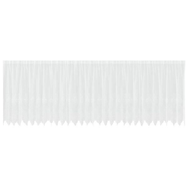 vidaXL Lace Curtain with Curtains Floral White 180 x 750 cm Polyester