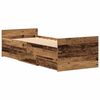 vidaXL Bed Frame with Drawer Old Wood 193 x 78 x 50 cm Engineered Wood