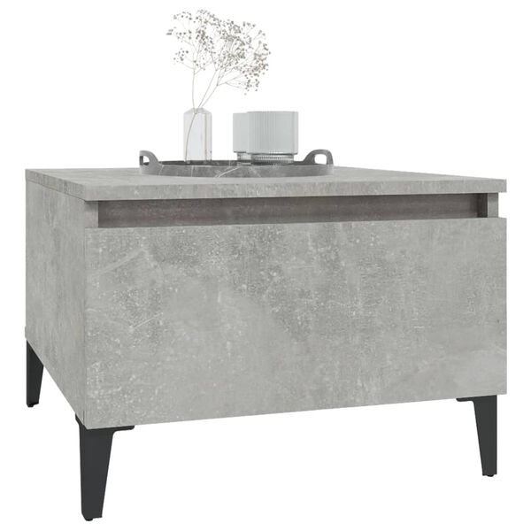 vidaXL Side Table Concrete Grey 50x46x35 cm Engineered Wood