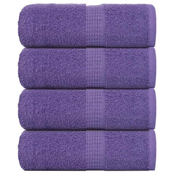 vidaXL Guest Towels "FROGN" 4 pcs Purple 30x50 cm 360 gsm
