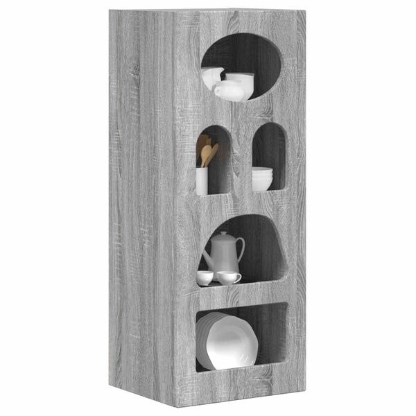 vidaXL Sideboard Grey Sonoma 40 x 35 x 100.5 cm Engineered Wood