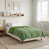 vidaXL Winter Duvet Quilted Green 140 x 200 cm Microfiber