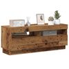 vidaXL TV Cabinet with LED Lights Old Wood 100x35x40 cm Engineered Wood