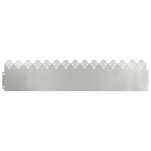 vidaXL Lawn Edgings 10 pcs 103 x 0.05 x 22 cm Galvanised Steel Silver