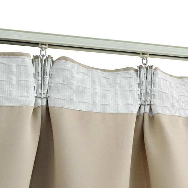 vidaXL Blackout Curtains with Hooks 2 pcs Beige 140x245 cm