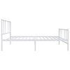 vidaXL Metal Bed Frame without Mattress with Footboard White 80x200cm