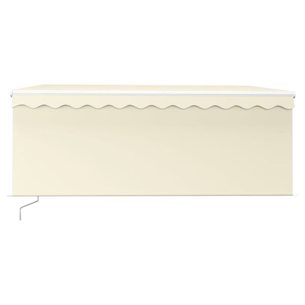 vidaXL Manual Retractable Awning with Blind&LED 3x2.5m Cream