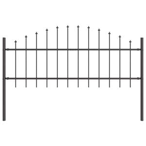vidaXL Garden Fence Grey 170 x 115 cm Powder-Coated Steel
