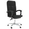 vidaXL Reclining Office Chair Black Faux Leather