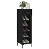 vidaXL Shoe Cabinet Black 30x35x105 cm Engineered Wood