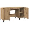 vidaXL Desk with Storage Artisian Oak 140 x 50 x 75 cm Engineered Wood