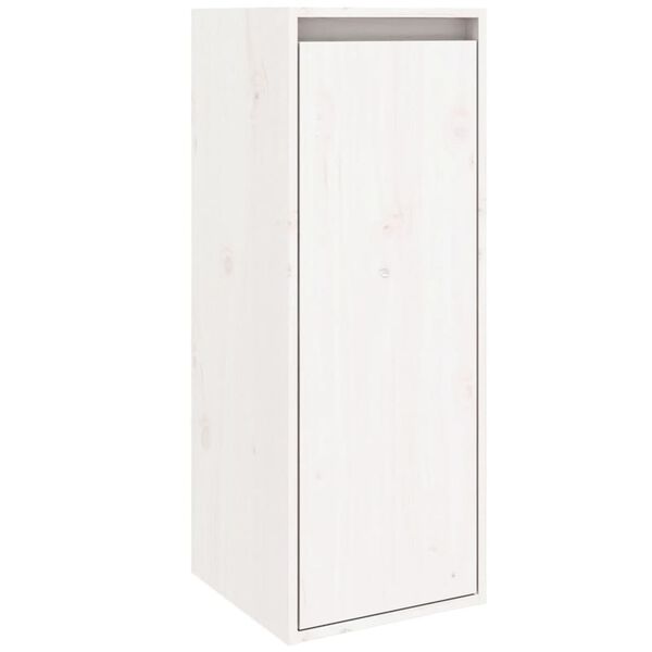 vidaXL Wall Cabinet White 30x30x80 cm Solid Wood Pine