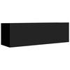 vidaXL 6 Piece TV Cabinet Set Black Engineered Wood