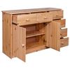 vidaXL Sideboard 6 Drawers 113x35x73 cm Solid Pine Wood