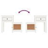 vidaXL Bedside Cabinet 2 pcs White 79.5x38x65.5 cm Solid Wood Pine