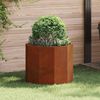 vidaXL Planter Rusty 60 x 60 x 50 cm Weathering Steel