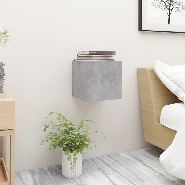vidaXL Bedside Cabinets 2 pcs Concrete Grey 30.5x30x30 cm Engineered Wood