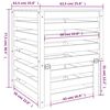 vidaXL Composter White 63.5x63.5x77.5 cm Solid Wood Pine