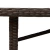 vidaXL Garden Table with Glass Top Brown 190x80x74 cm Poly Rattan