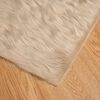 vidaXL Faux Sheepskin Rug Tafalla Beige 100 x 200 cm Polyester