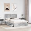 vidaXL Storage Bed Concrete Grey 150 x 200 cm Engineered Wood