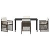 vidaXL Garden Dining Set 5 pcs Brown Poly Rattan