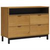 vidaXL Drawer Cabinet FLAM 110x40x80 cm Solid Wood Pine