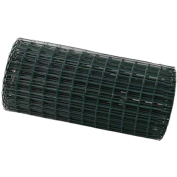 vidaXL Euro Fence Green 0.6 x 25 m PVC-coated iron