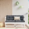 vidaXL Garden Corner Sofas 2 pcs White Solid Wood Pine