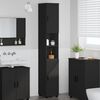 vidaXL Bathroom Tall Cabinet Black 30 x 35 x 192 cm Engineered wood