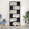 vidaXL TV Cabinet Set Black 80 x 24 x 186 cm Engineered Wood