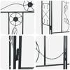 vidaXL Garden Arch Plain Black 115 x 37 x 226 cm