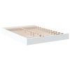 vidaXL Bed Frame without Mattress White 120x200 cm Engineered Wood