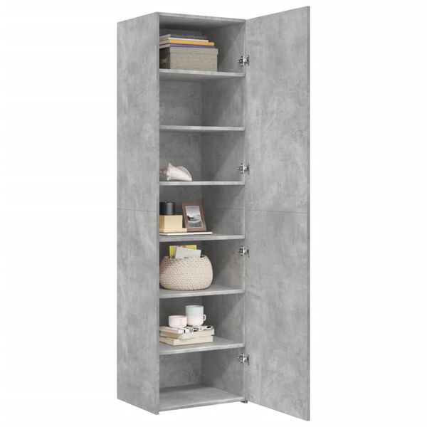 vidaXL Highboard Concrete Grey 50x42.5x185 cm Engineered Wood