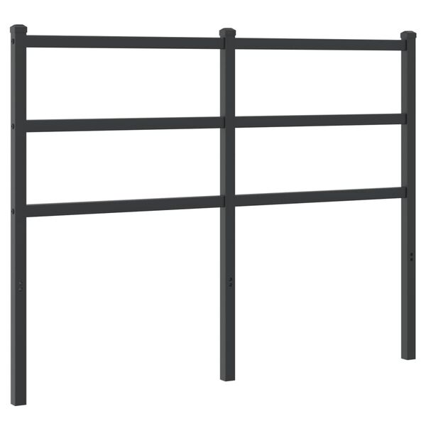 vidaXL Metal Headboard Black 120 cm