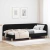 vidaXL Corner Bed Frame with Headboard Black 100 x 200 cm Fabric