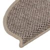 vidaXL Stair Mats Self-adhesive Sisal-Look 30 pcs 65x21x4 cm Dark Beige