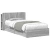 vidaXL Bed Frame with Storage Grey Sonoma 100 x 200 cm Engineered Wood