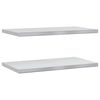 vidaXL Wall Shelves 2 pcs 75x40 cm Silver Stainless Steel