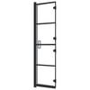 vidaXL Folding Shower Enclosure ESG 80x140 cm Black
